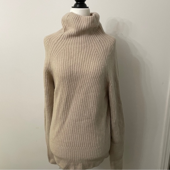 Maje Beige Turtleneck Sweater Top - Picture 1 of 5